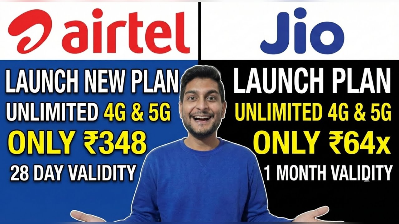 Jio & Airtel Launch New Unlimited 4G & 5G Data Plan | Only ₹348 With 28 Day Validity | Bsnl 5G News