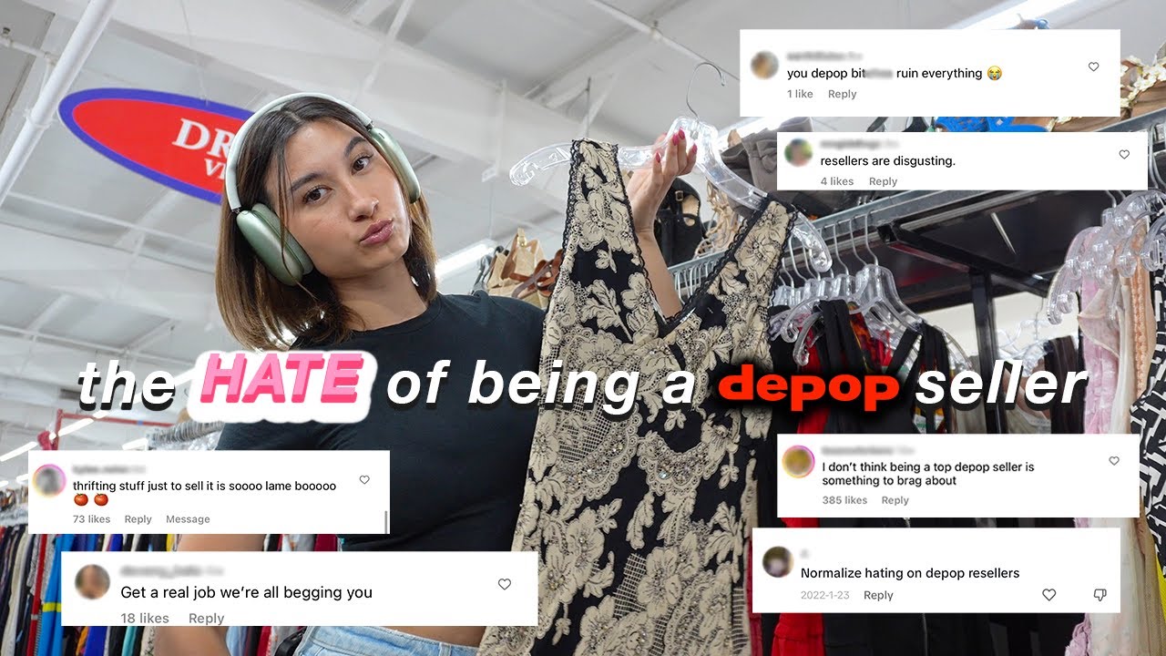 90s/Y2K THRIFT WITH ME | addressing the HATE of being a reseller | FULL TIME DEPOP SELLER 🍒🎀🍓