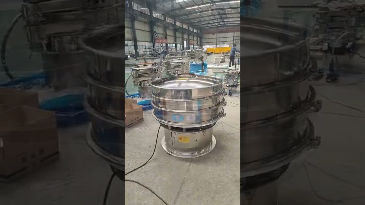 Vibratory separator rotary circular vibrating sieve screen
