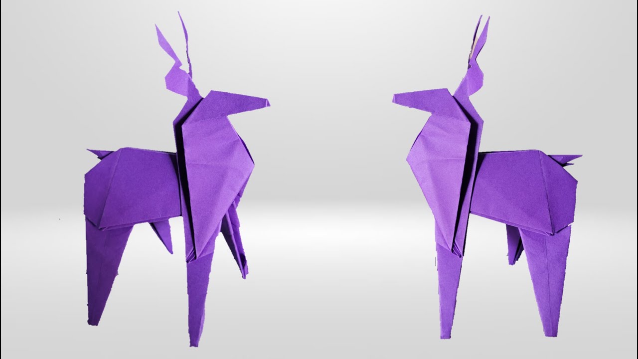 ORIGAMI/como fazer uma RENA De NATAL FEITA DE PAPEL