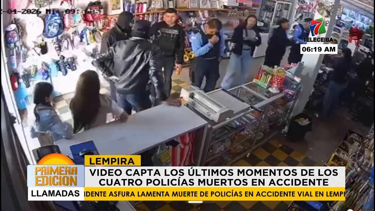Cámaras captan los últimos minutos con vida de policías fallecidos en Lempira