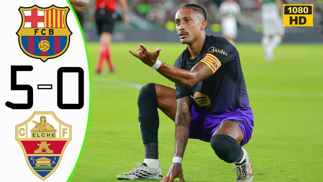 Barcelona vs Elche 5-0 All Goals and Football Highlights 2026 HD