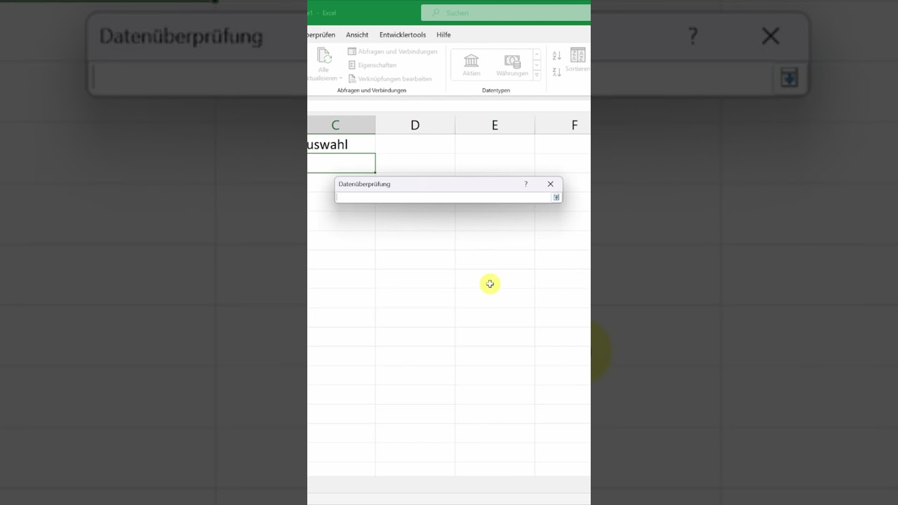 Excel | Dropdown Menü