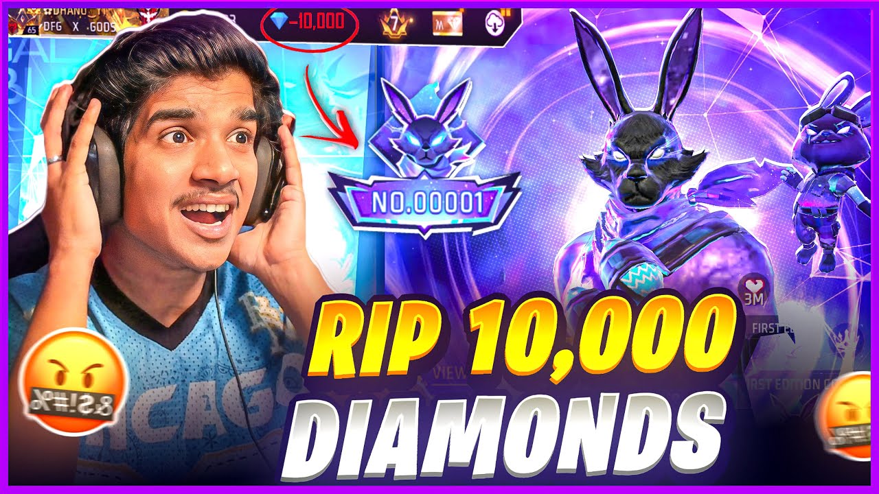 🤬 RIP 10,000 💎 DIAMONDS😱 | BUNNY BUNDLE SPIN🔥 | GIVEAWAY ??🎁| FREE FIRE IN TELUGU #dfg #freefire