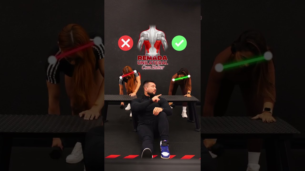 Remada Unilateral com Halteres