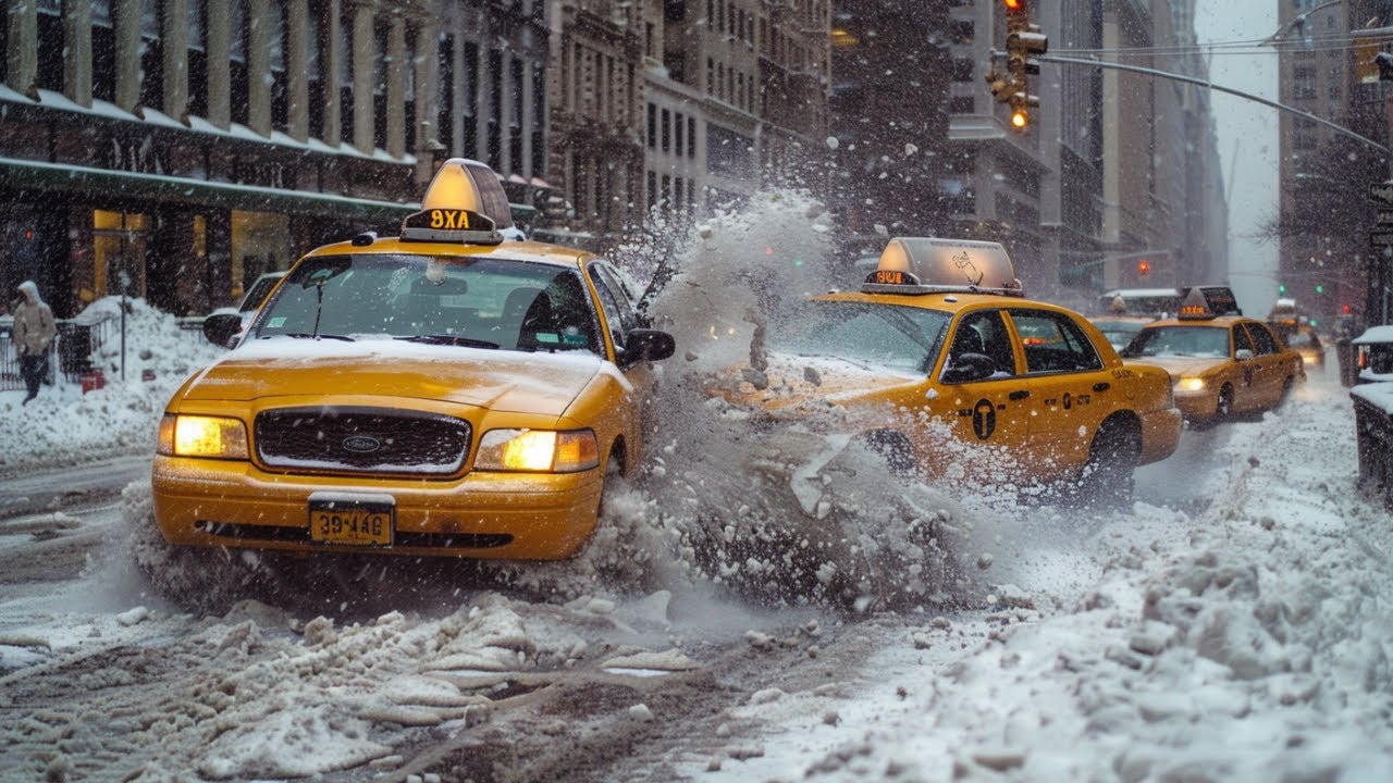 Severe SnowFall In New York City---2 Hours walking In Snow!