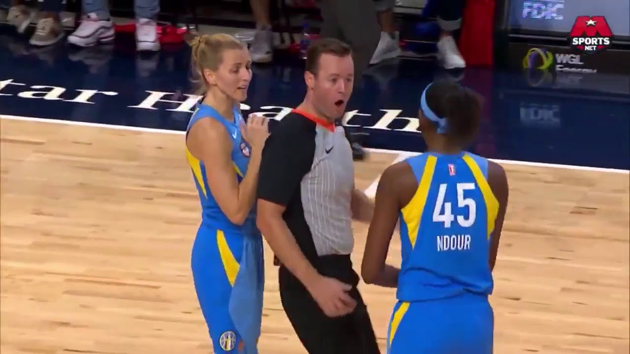 Chicago Sky center Astou Ndour got ejected after a ref WALKED INTO HER.