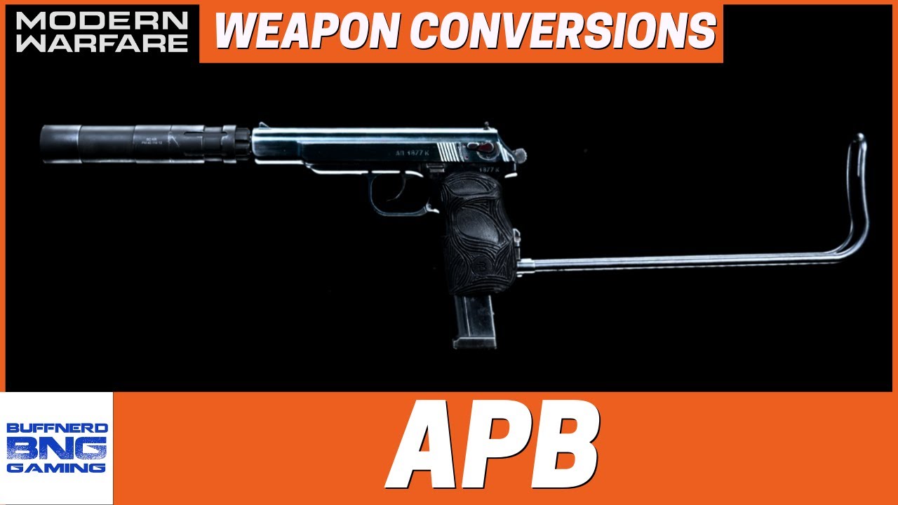 APB Automatic Silenced Pistol Weapon Conversion - Call Of Duty Modern Warfare