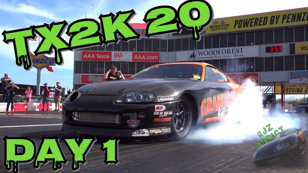TX2K20 Day 1:  Grannas runs 7.0X & Tony sets fastest IRS Supra RECORD! Also crashes & Broken stuff