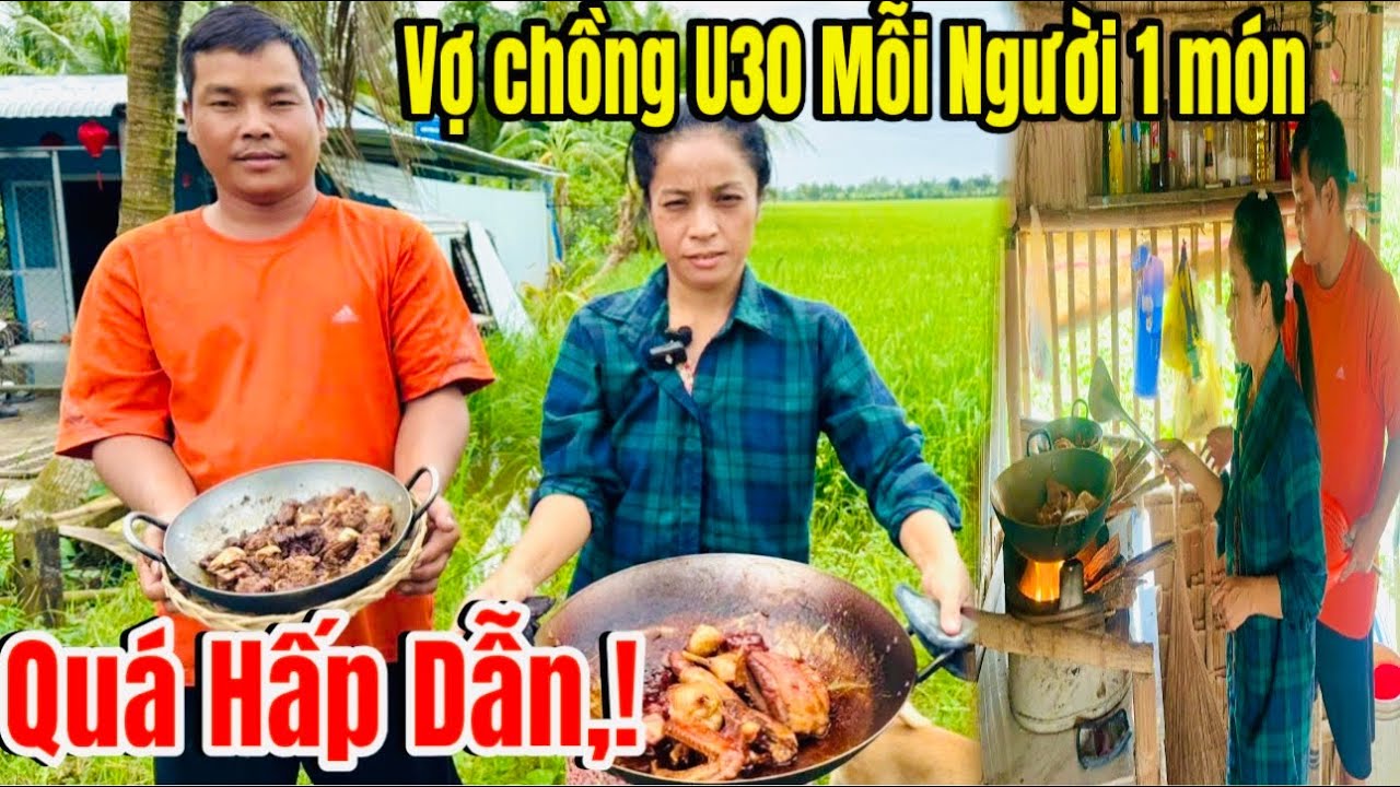 Bất Ngờ Vợ Chồng U30 Mỗi Người Nấu 1 Món Bếp Rộn Ràng Kết Quả Không Ngờ Như Thế Này,!