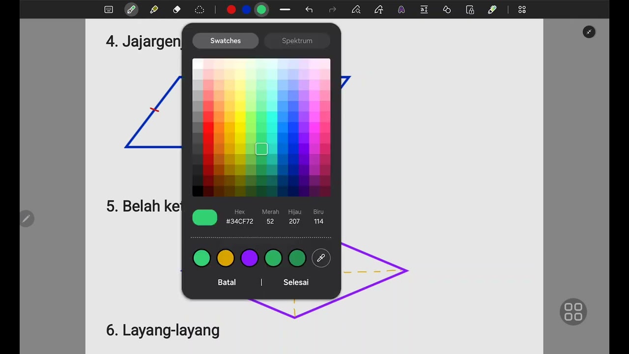 Sudut-sudut dalam bangun datar segiempat