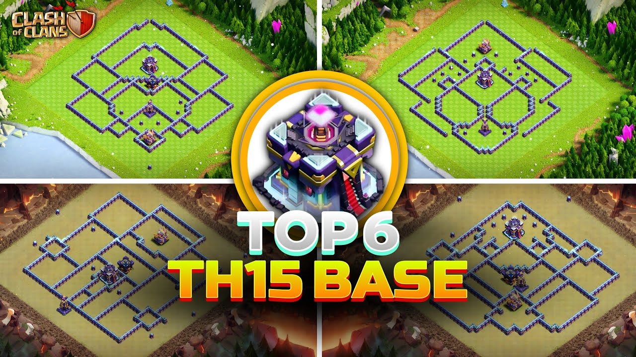 TOP 6! Town Hall 15 War and Trophy Pushing Base | Th15 Anti 3-Star CWL Base Layout's! Clash of Clans