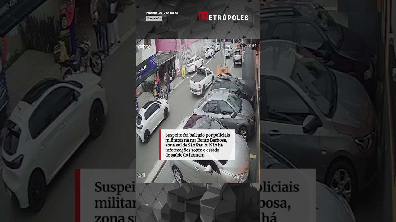C&acirc;mera flagra tiroteio ap&oacute;s assalto pr&oacute;ximo ao consulado dos EUA em SP