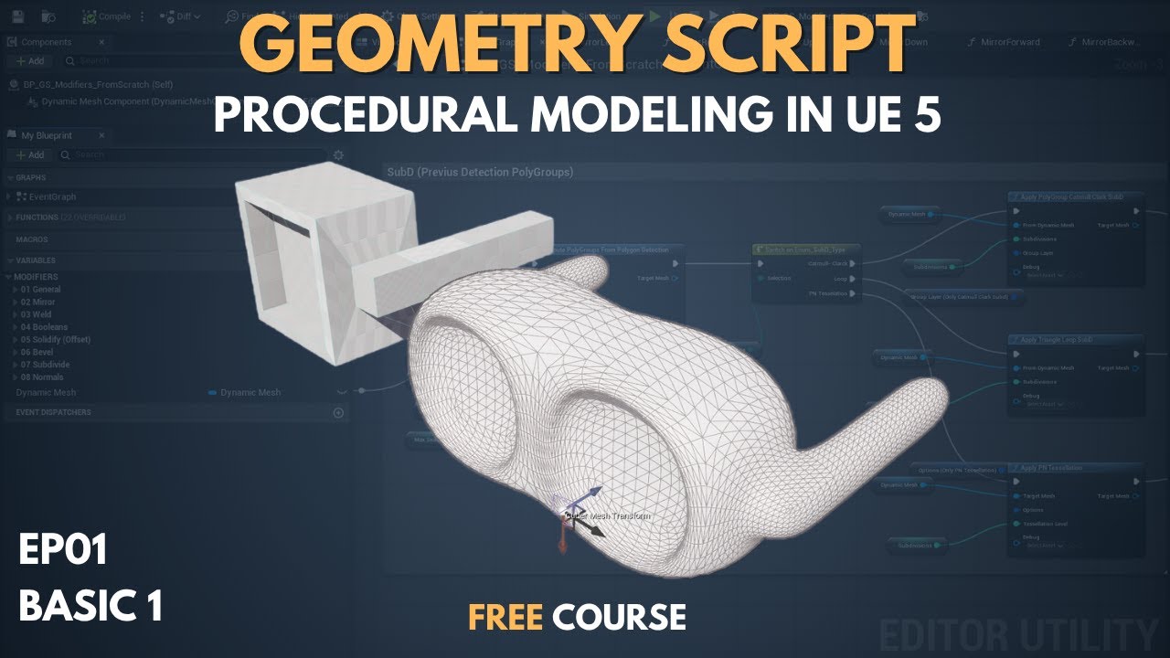 EP 01 Modelado Procedural en Unreal Engine 5.6 con Geometry Script | Nodos, Variable, Funciones.