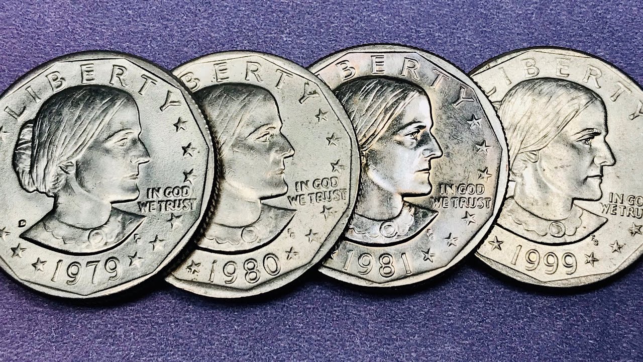 US Susan B Anthony Dollars 1979, 1980, 1981, 1999 - United States Coins