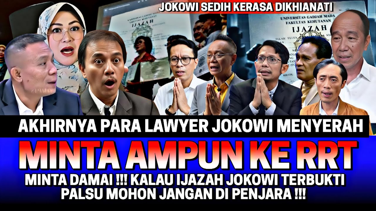 BARU SAJA LOWYER & TERMUL MINTA MAAF KE RRT‼️ MOHON JANGAN DI PENJARA‼️ IJAZAH JOKOWI TERBUKTI PALSU