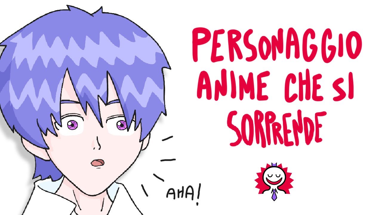 Personaggio anime che si sorprende