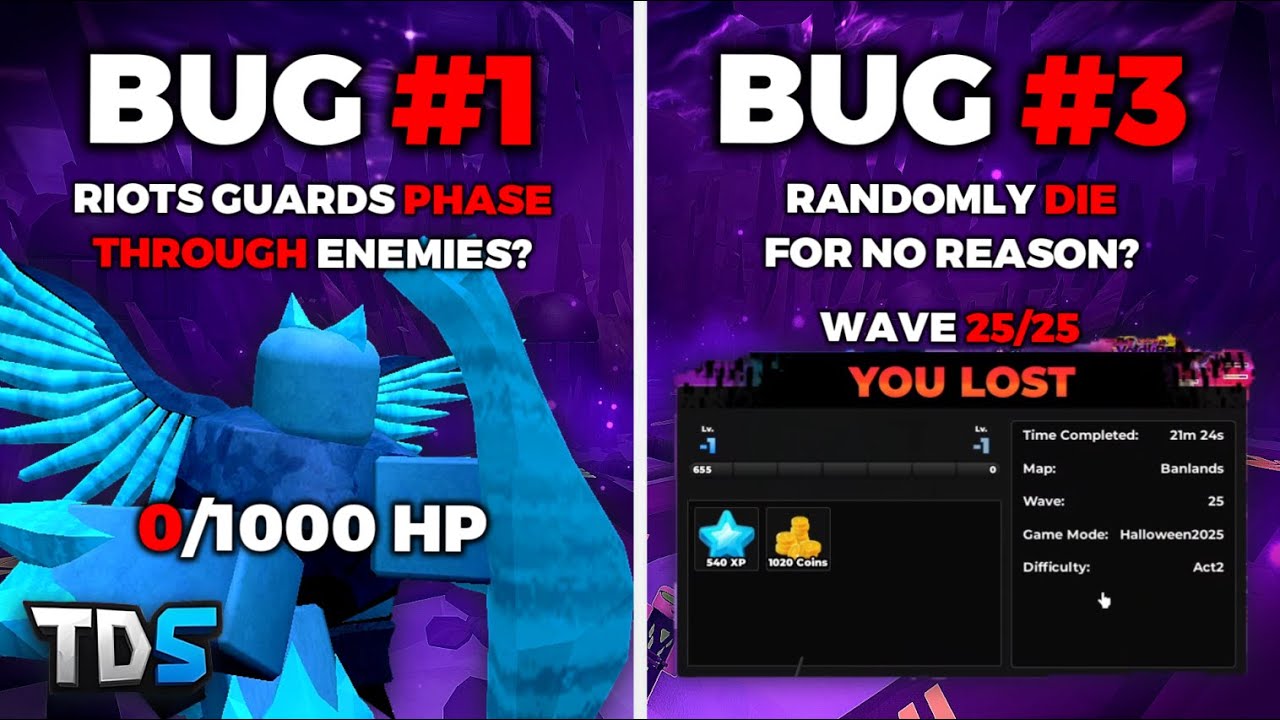 TDS Halloween 2025 NIGHT 2 RANDOM BUGS! (Auto-Loss, Fake HP, Fake Riot Guards, etc.) | Roblox