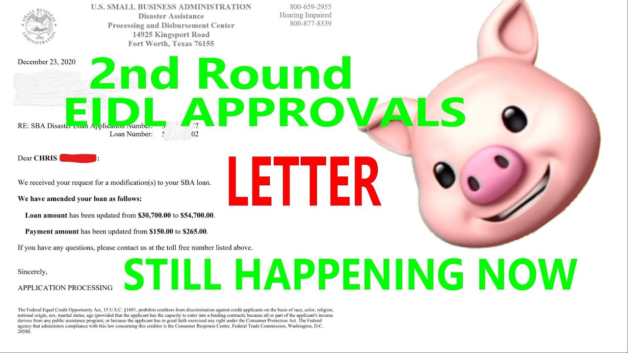 EIDL 2nd Round Still BEING APPROVED | Emails of appproval | How it looks