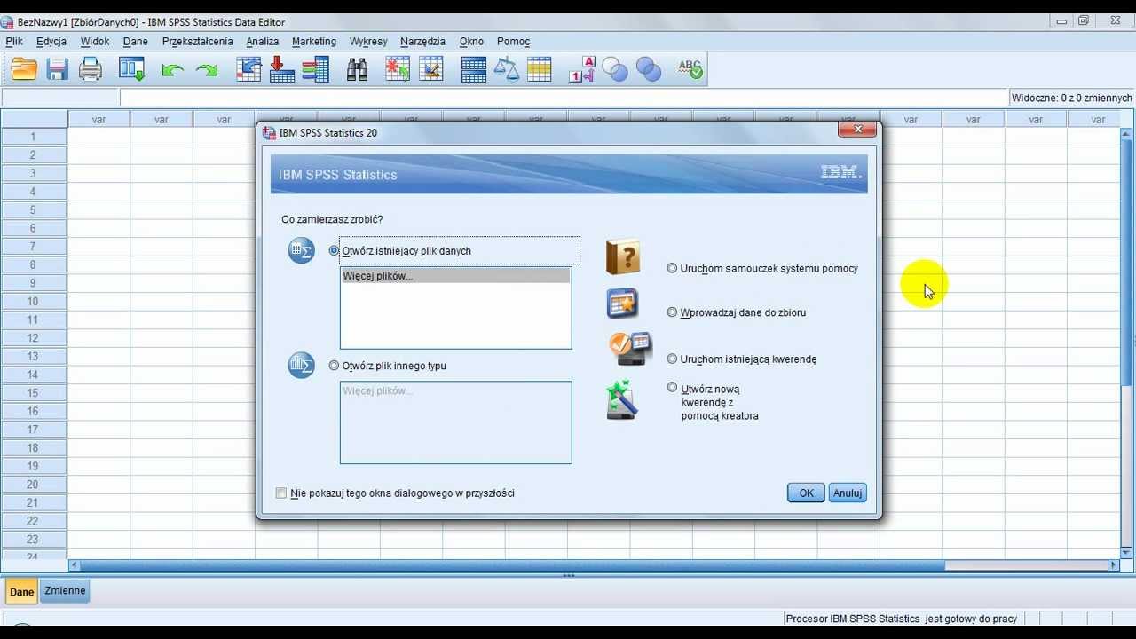 SPSS 20 - podstawy użytkowania [kurs spss 01]
