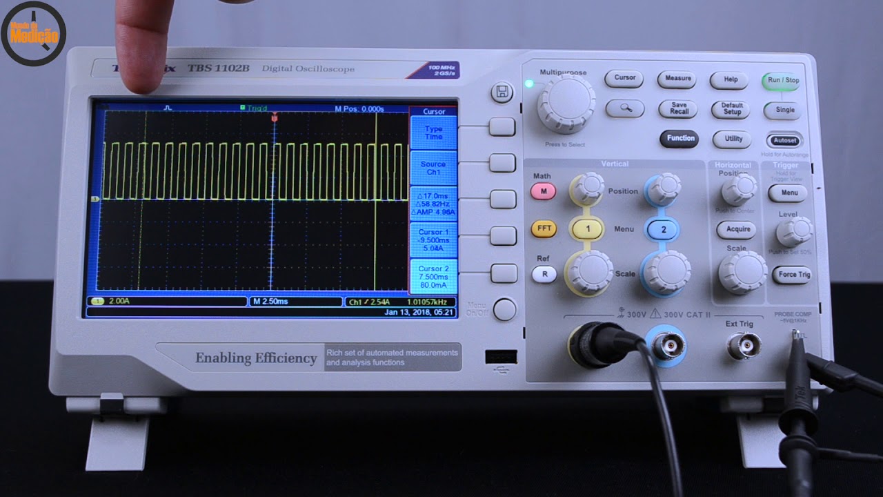 Conhecendo o osciloscópio TBS1000B da Tektronix