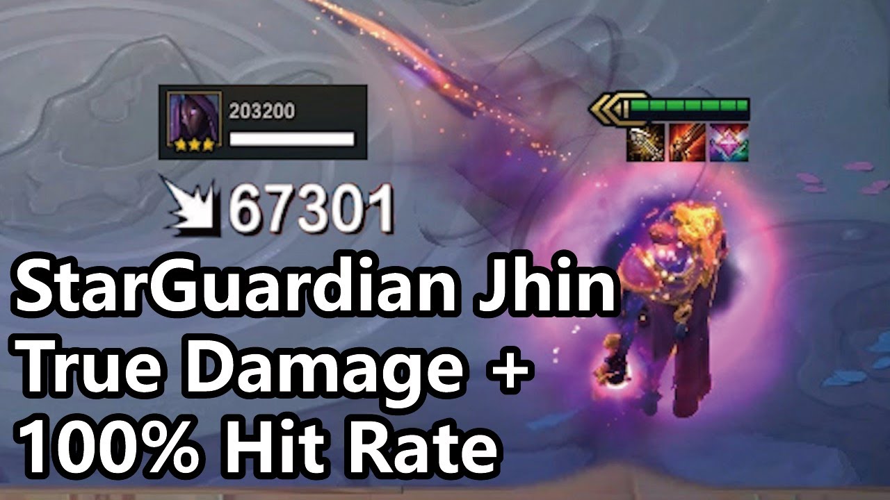 STAR GUARDIAN JHIN - TRUE DAMAGE + 100% HIT RATE | TFT SET 3 | Teamfight Tactics | 聯盟戰棋