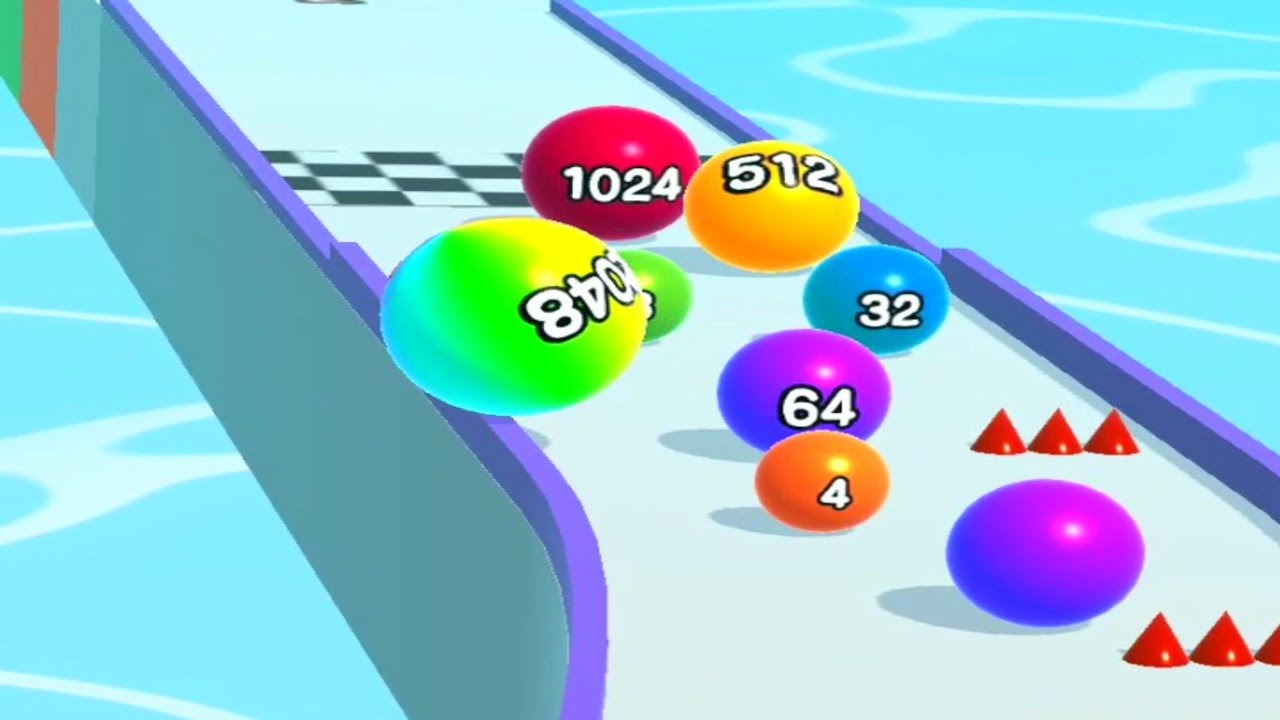 Ball Run 2048 | 2048k Gameplay Android, iOS levels 97-98