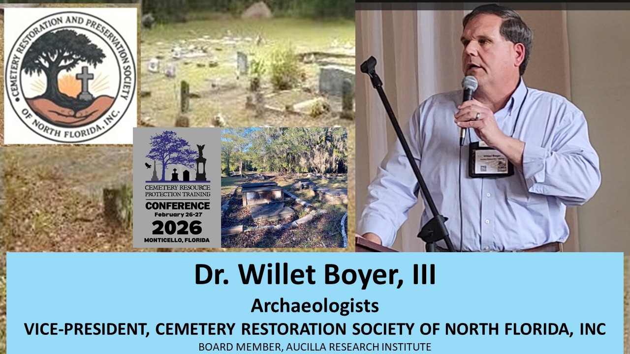 Willot Boyer, III PHD Presentation at the 2026 Cemetery Resource Conference