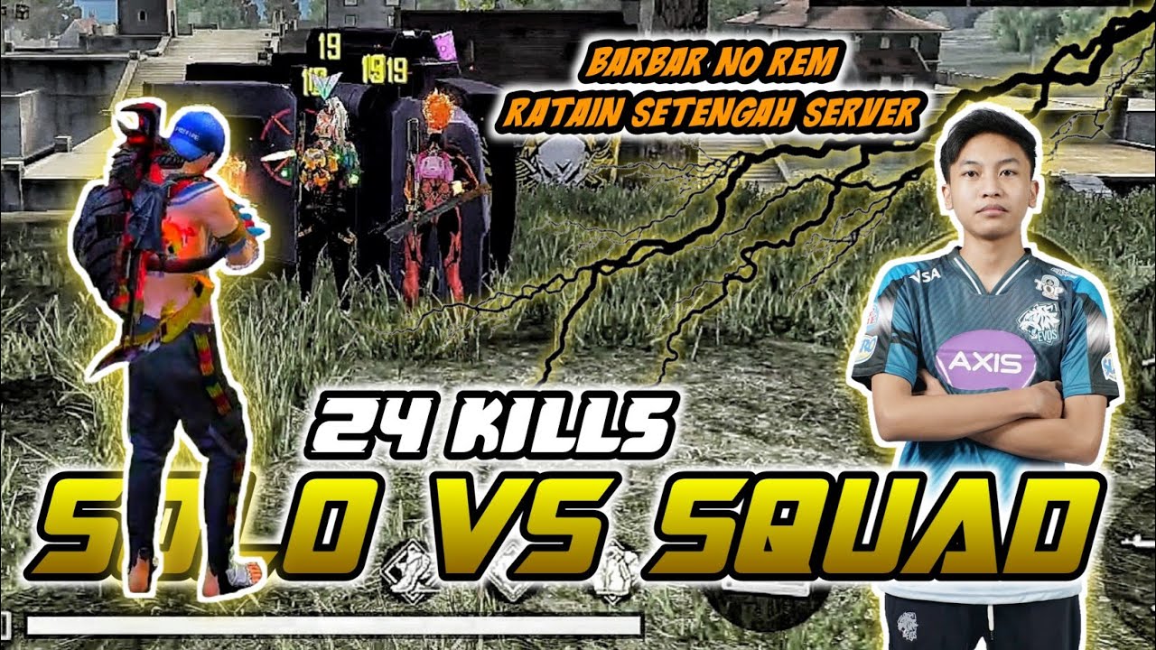 SPESIAL 300K SUBS, BAR BAR ASAL GA NGOTAK!! SOLO VS SQUAD 24 KILLS.