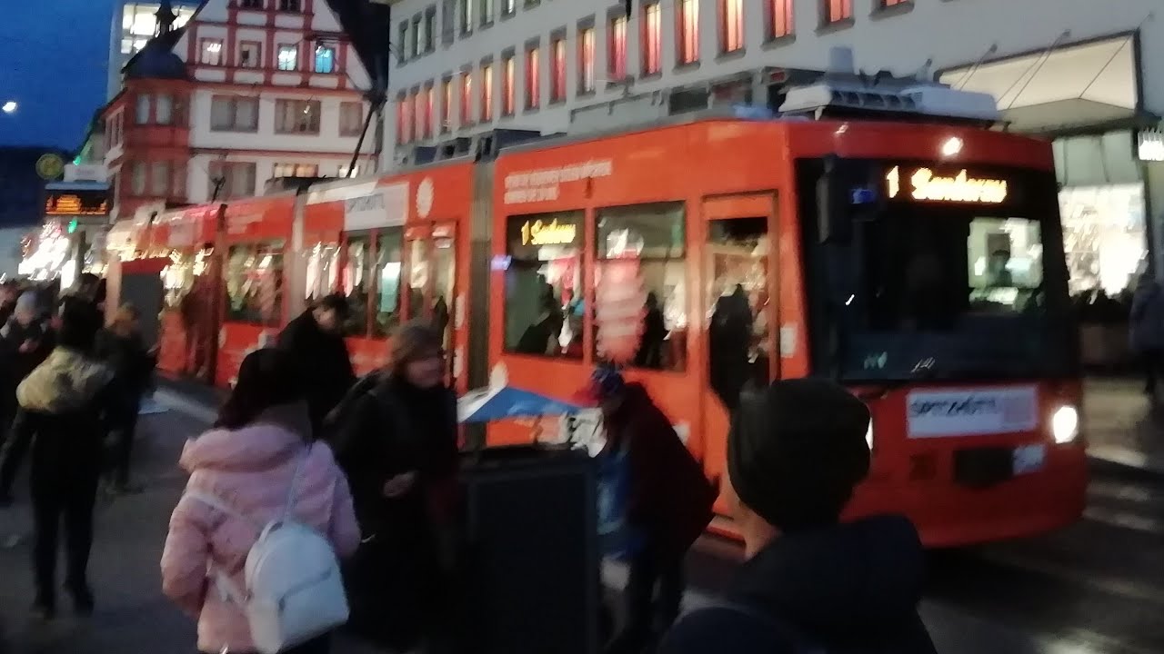 Straßenbahn Rundfahrt in der Stadt Würzburg mit Justus König ( Sanderau - Zellerrau - Hauptbahnhof)