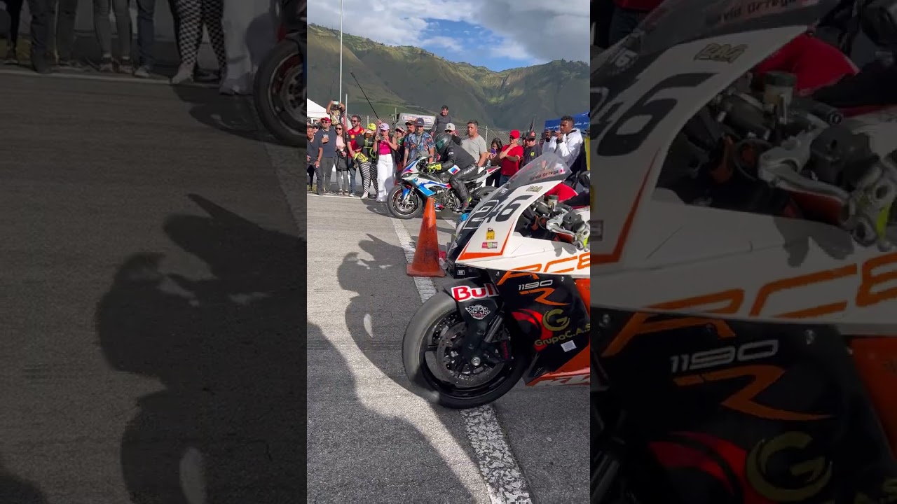 1/4 de milla #fullgass Ktm rc8r VS hayabusa vs KTM súper duke vs BMW s1000rr
