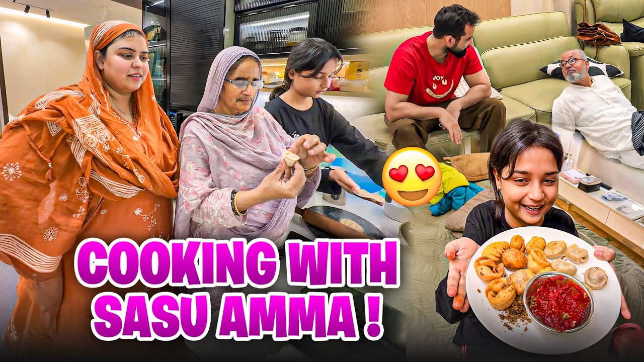 Amma aur Meher ke sath banaye Maudaha ke Momos 😬 | sasur ji ne di Bad news 😒 