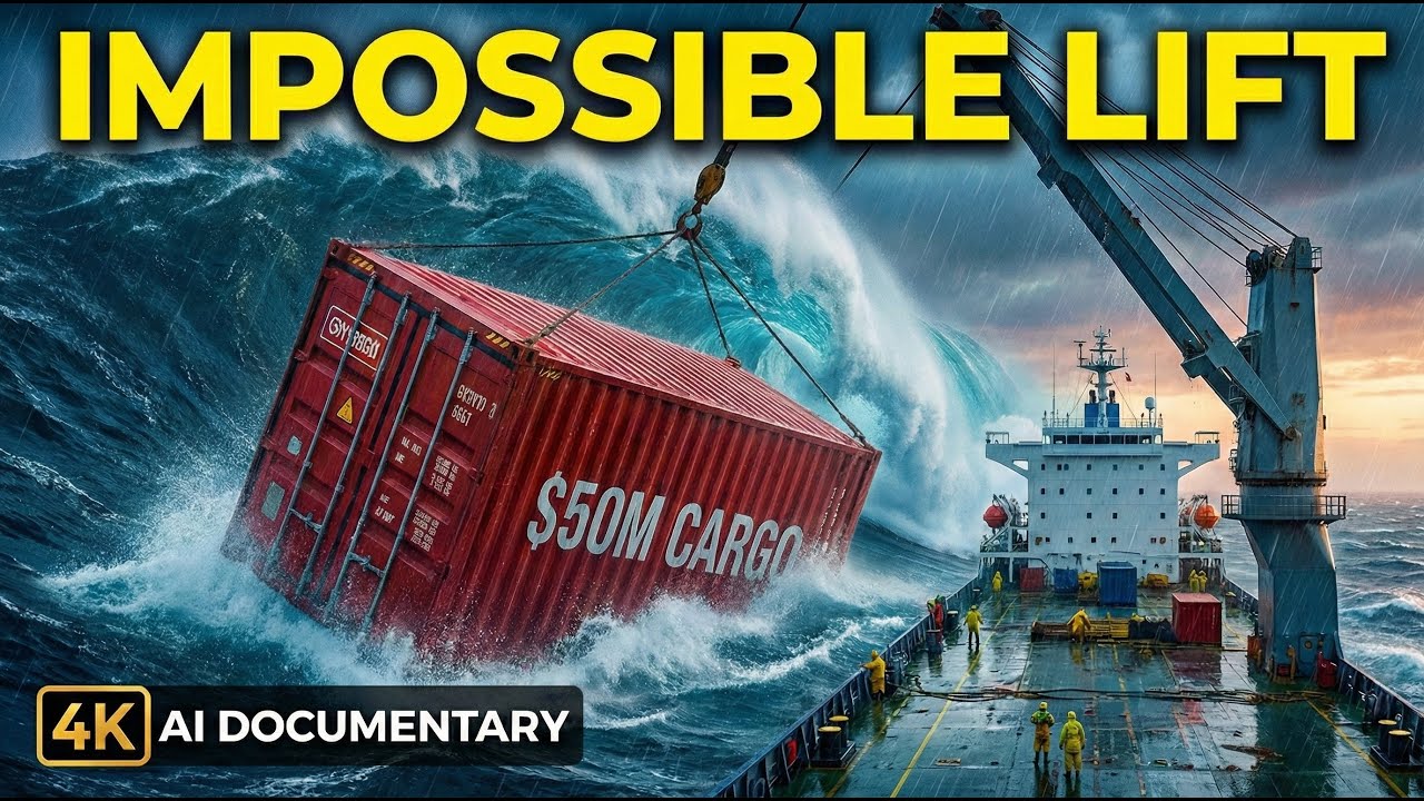 $50,000,000 RESCUE: Recovering Lost Containers in a Category 5 Storm 🌊 | 4K AI Cinematic Documentary