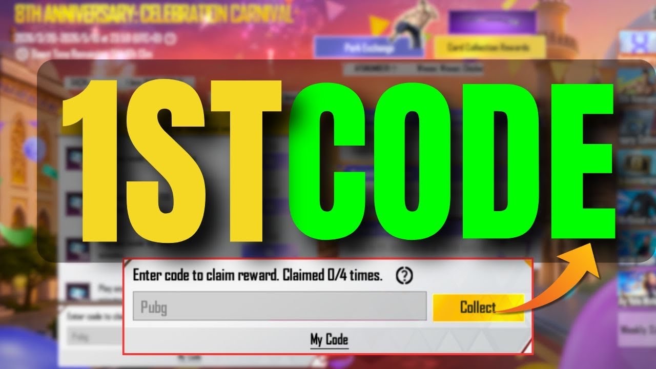 8TH ANNIVERSARY 1ST CODE IS HERE PUBG MOBILE | CODE REVEALE 8TH ANNIVERSARY PUBG MOBILE