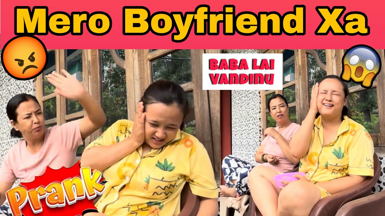 Mero Boyfriend Xa ❤️‍🩹 Baba Lai Vandinu 😱 Prank to My Mom 😂 #prankvideo 