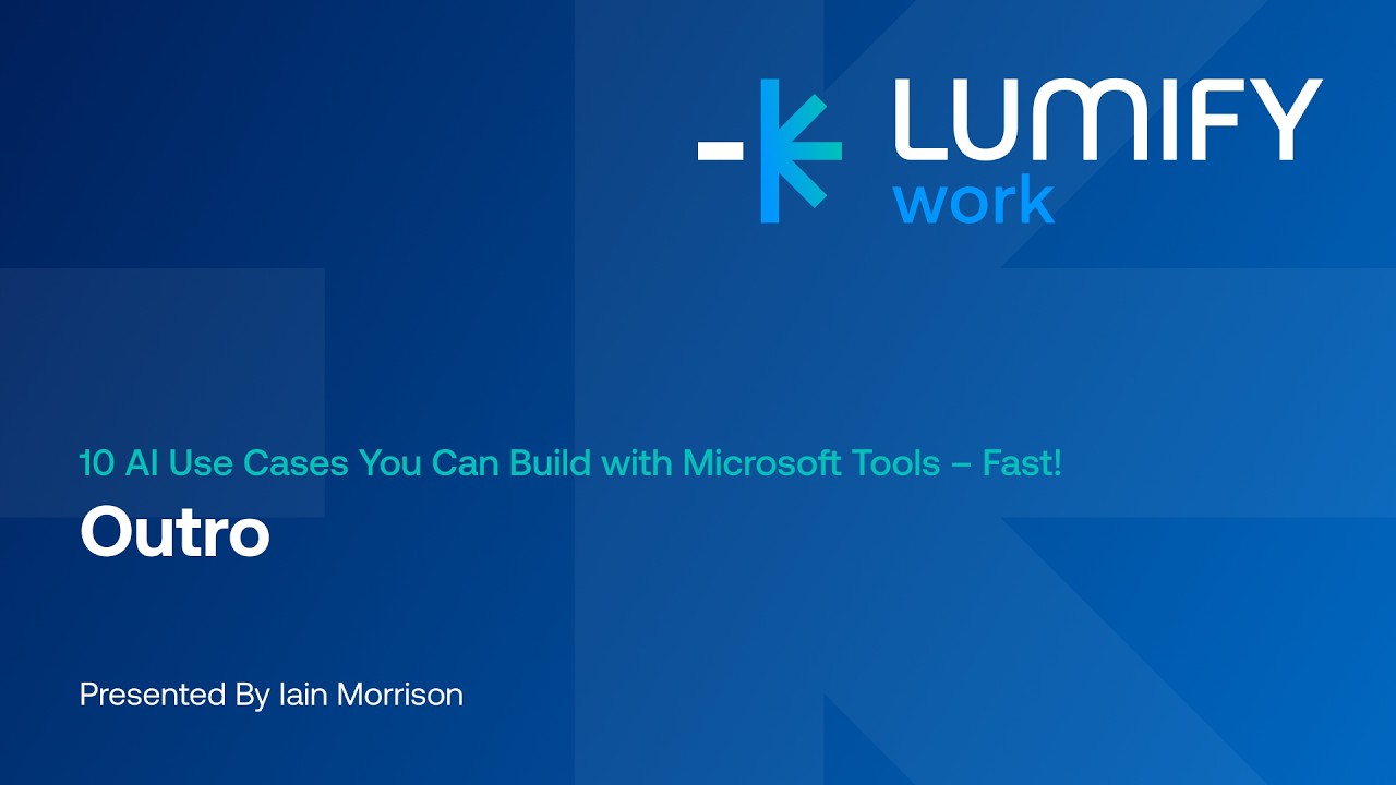 10 AI Use Cases You Can Build with Microsoft Tools – Fast! | Tools Summary with Iain Morrison.