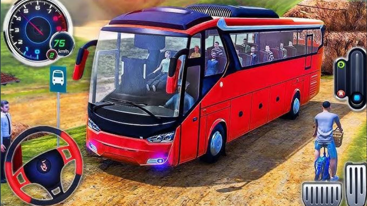 US Offroad Bus Driving Simulator - Mountain Bus Driving Road 3D - Android GamePlay