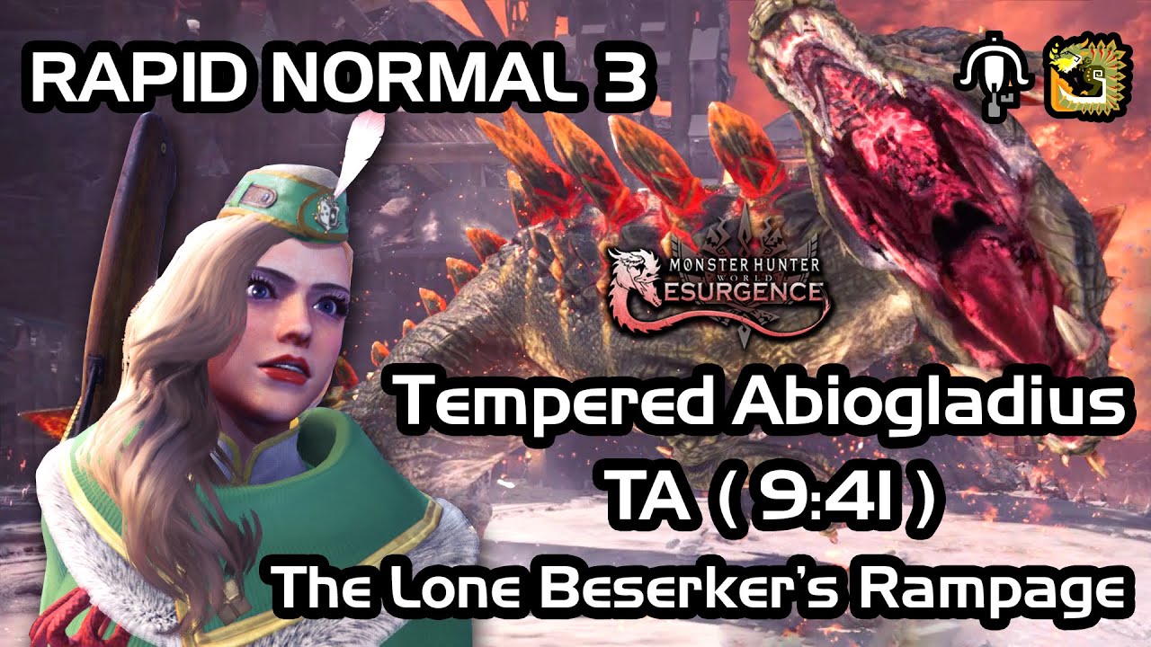 [MHW: IB] Lightbreak Gun LBG (Rapidfire Normal 3) vs Abiogladius Mod. TA Rules ( 09:41 )
