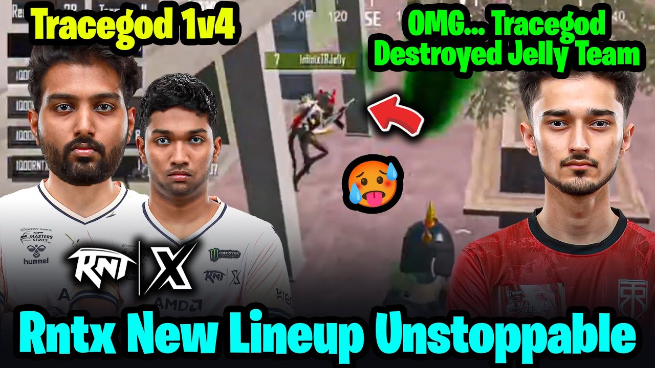 PunkK vs Jelly🔥 Tracegod&rsquo;s 1v4🥵 RNTX New Lineup Looks Unstoppable👿 | RNTX Today Matches Highlights