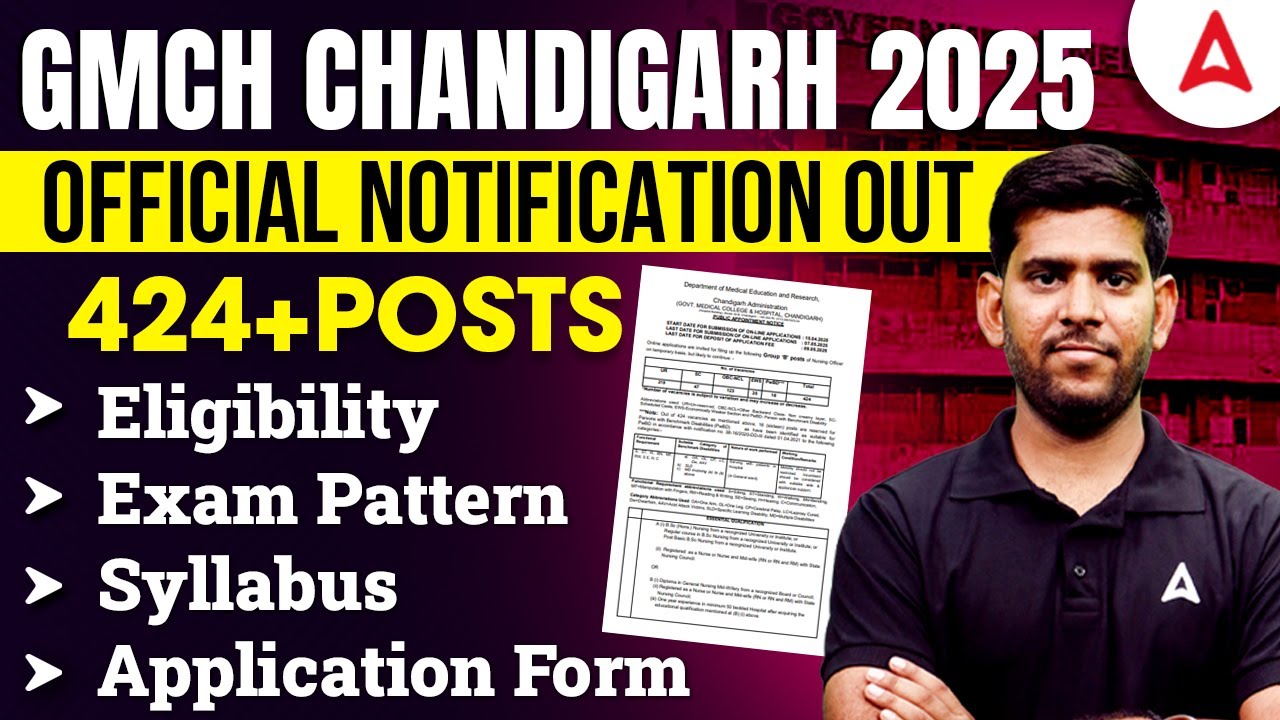 GMCH Chandigarh Nursing Officer Vacancy 2025 | Syllabus, Eligibility, Exam Pattern | Full Details