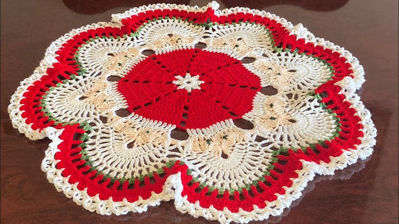 Centro de mesa a crochet paso a paso en forma de Santa clause/Papá Noel