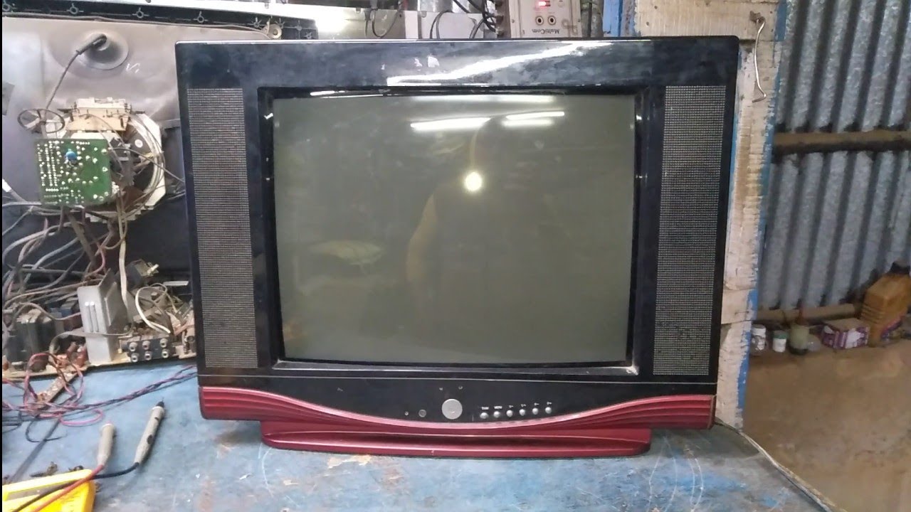 17 inch local China CRT TV, NO DISPLAY PICTURE, POWER INDICATOR ON, POWER SECTION OK,