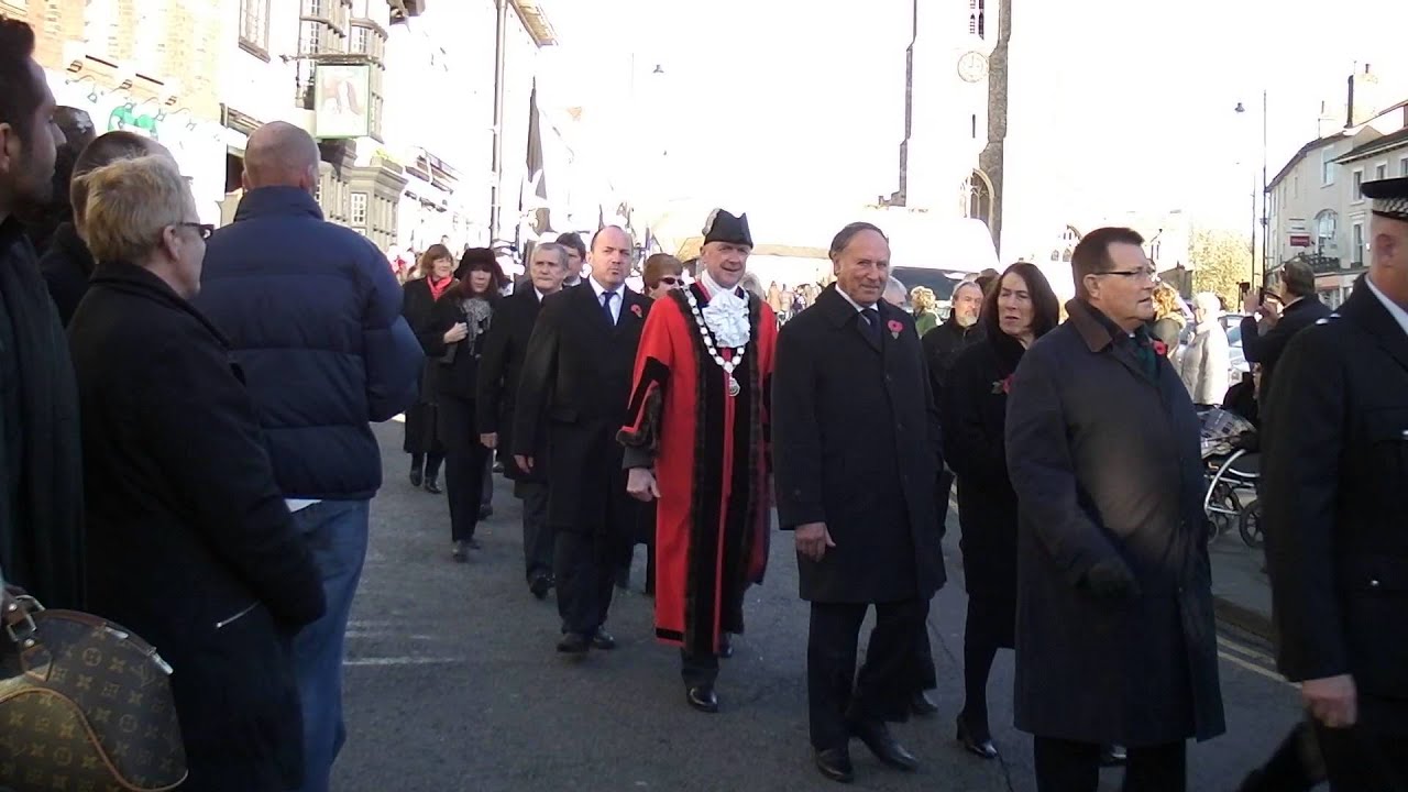 Sudbury, Suffolk Remembrance sunday parade 2013