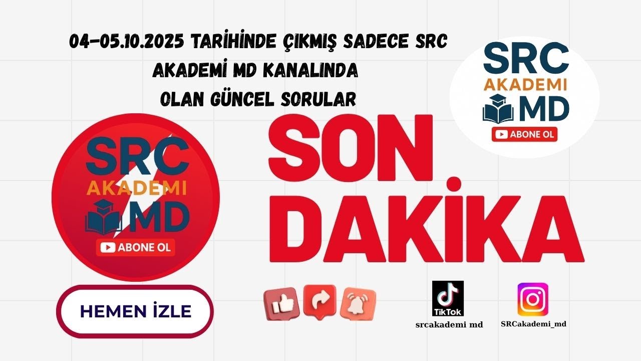 SRC 1-2-3-4 Çıkmış Soruları | Püf Noktalar ve Tüyolar |Sınav Taktikleri |2025 Güncel|#src|#güncel#18