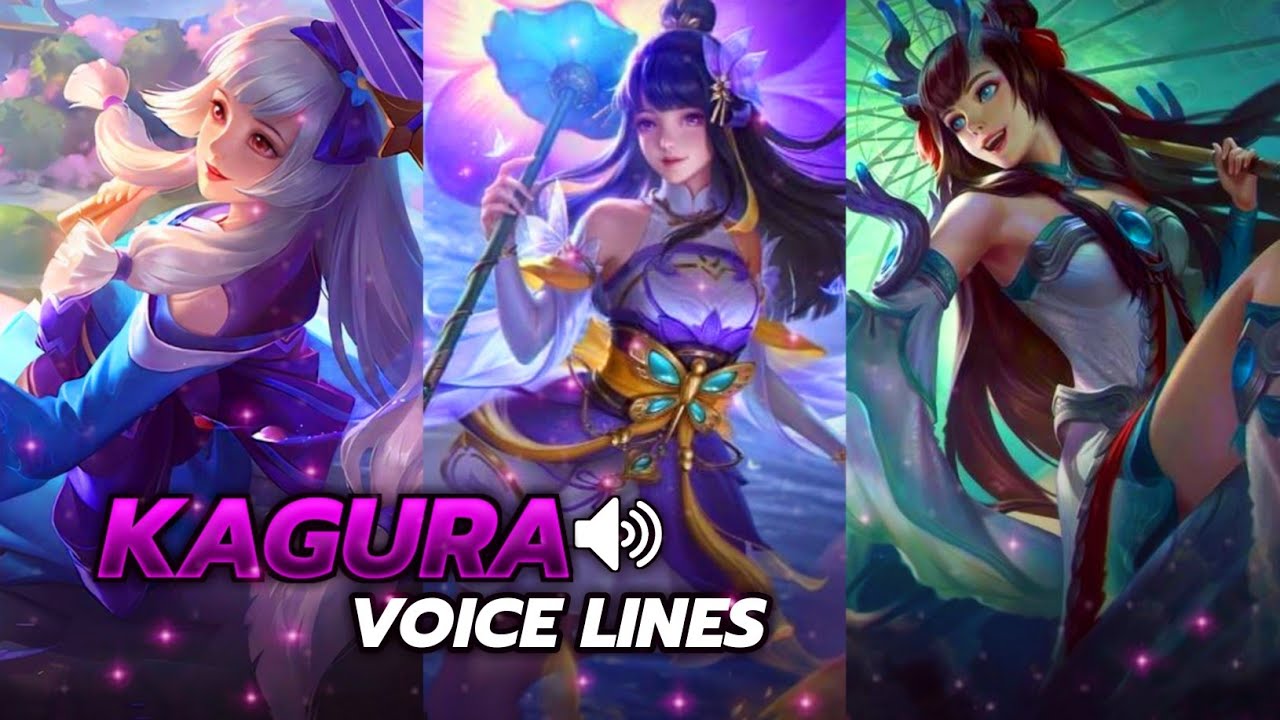 Kagura Voice lines & Title - Old Kagura, Revamp, Water Lily and Soryu Maiden #MobileLegends