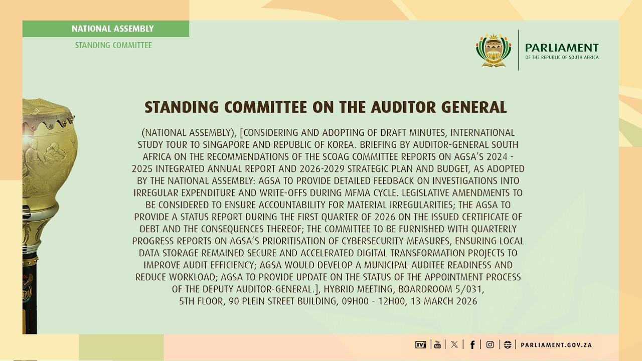 Standing Committee on The Auditor General, 13 March 2026