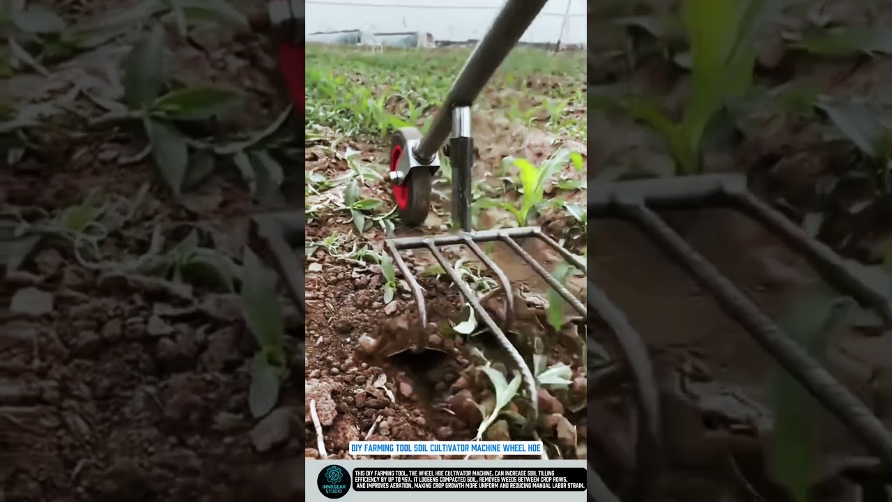 DIY Farming Tool Soil Cultivator Machine Wheel Hoe