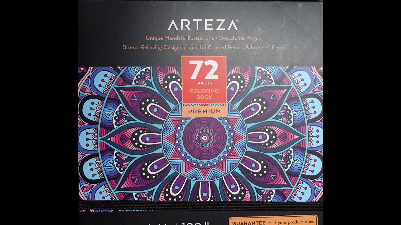 Arteza Mandala Colouring Book Flip Through and Review