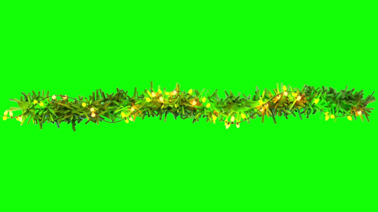 Animated Christmas Tree Lights Green Screen Free To Use | Animated String Lights | 5 Minute Edit