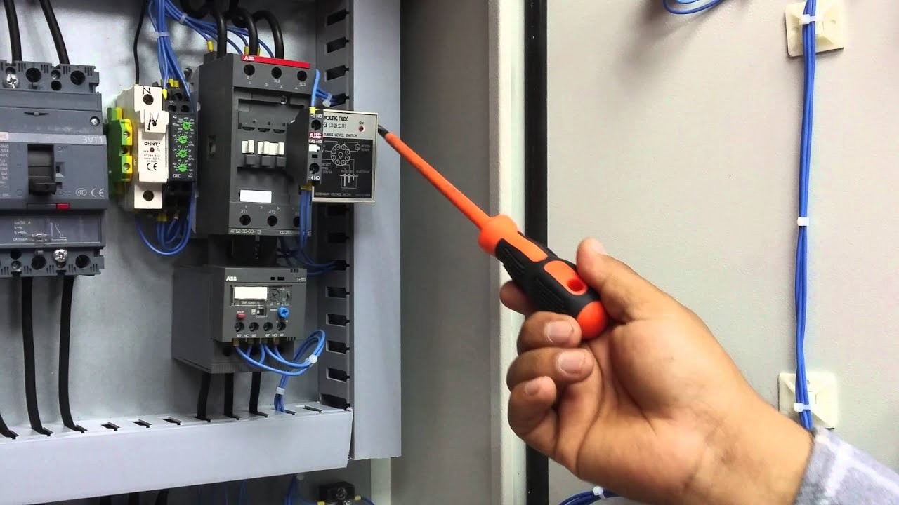 Tablero control - electro-bomba (rele control de nivel) - parte 1